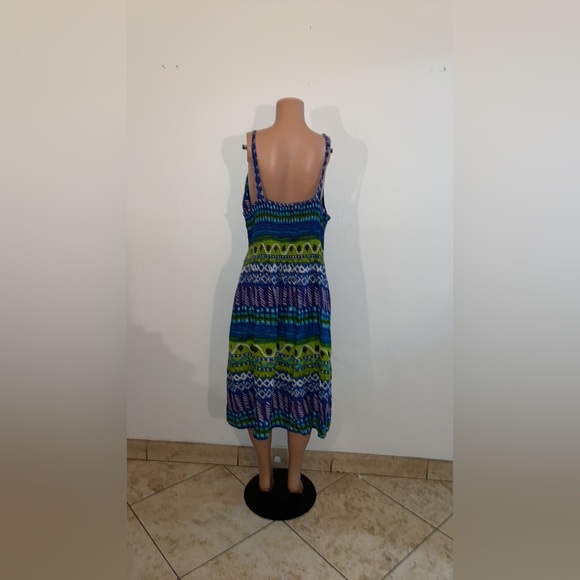 Casse’s Maxi Dress with Smocked front and back and V Neck Front Embellishments - Picture 17 of 17